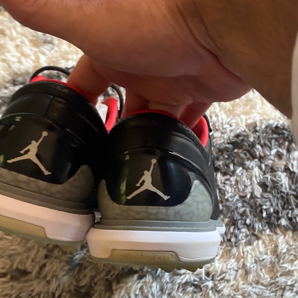 Jordan Black and Gray Athletic Shoes